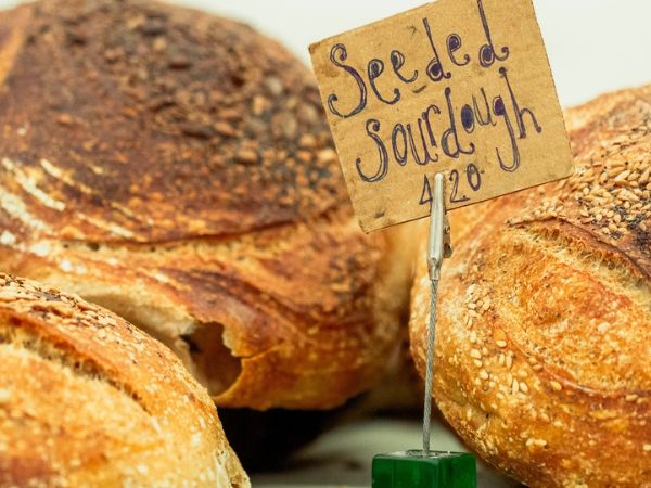 Soughdough bread for sale at Framers Market