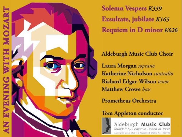 Pixellated image of Mozart and information about the singers